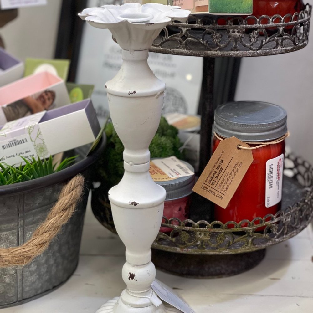 Tall Metal Candlestick